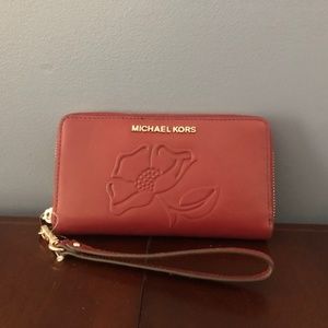 NWT, Michael Kors Large Floral Wristlet